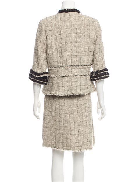 chanel tweed skirt suit.